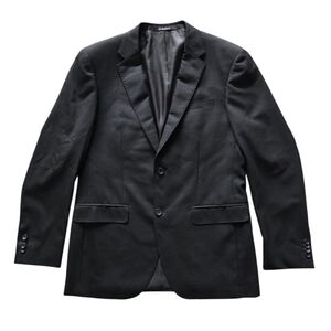 Di Stefano Wool Black Blazer 38R Super 150 Made in Italy Business Office Classic